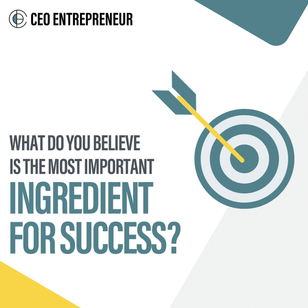 What do you Believe is the Most Important Ingredient for Success?