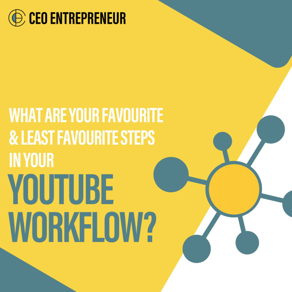 What are Your Favourite & Least Favourite Steps in Your YouTube Workflow?